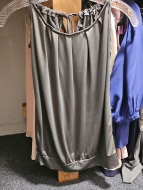 Fee Et Rit blouse with a halter neckline and bubble hem